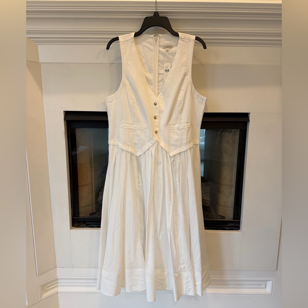 Pilcro (Anthropologie) White Sleeveless Dress PERFECT FOR SOUTHERN BACHELORETTE